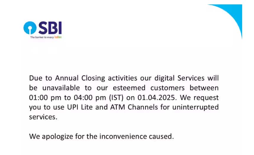 SBI 'ਚ ਖਾਤਾ ਤਾਂ ਧਿਆਨ ਦਿਓ, ਤਿੰਨ ਘੰਟੇ ਡਾਊਨ ਰਹੇਗੀ Online Bank Service, ਨਹੀਂ ਹੋਵੇਗਾ ਕੋਈ ਲੈਣ-ਦੇਣ