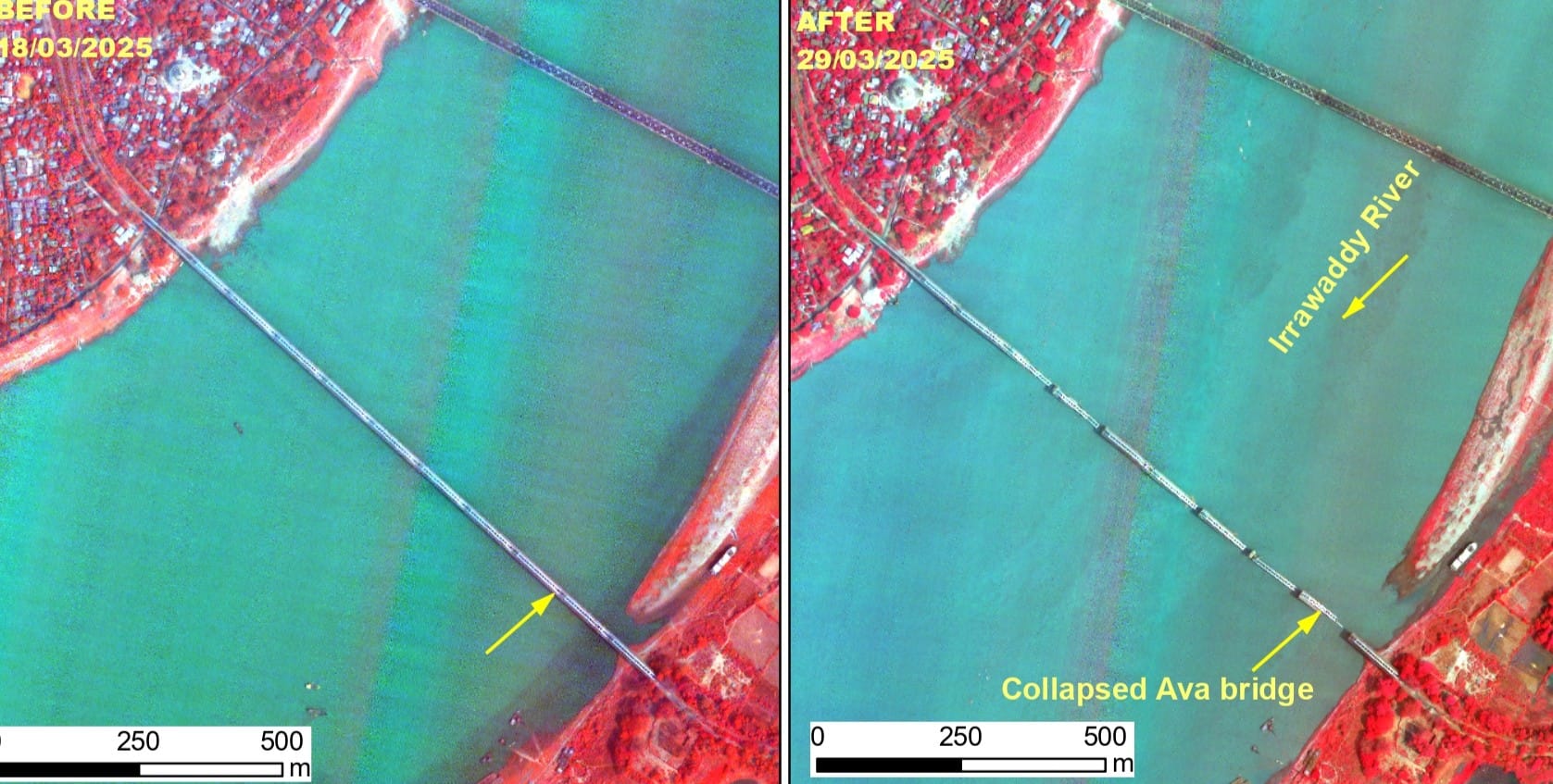 ISRO's Cartosat-3 Satellite Captures Destruction In Myanmar Following Earthquake