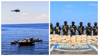 2500 KG NARCOTICS SEIZED BY INDIAN NAVY MISSION DEPLOYED WARSHIP INS TARKASH கடலில் ஹெலிகாப்டர்.. கப்பலில் நுழைந்த அதிகாரிகள்.. 2500 கிலோ போதைப்பொருள் சிக்கியது எப்படி?