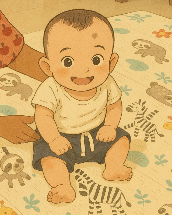 Everyone looks very cute in family photos and children's single photos. He has shared the name of children with this post.