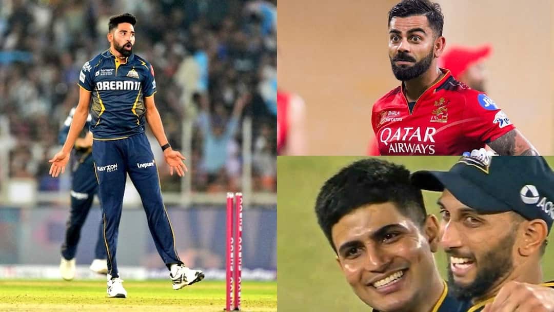 rcb vs gt score first innings gujarat titans needs 170 runs to win virat kohli mohammed siraj rajat patidar ipl 2025 विदेशियों ने बचाई RCB की लाज, विराट-पाटीदार फ्लॉप, कहर बनकर टूटे सिराज; गुजरात को मिला 170 का लक्ष्य