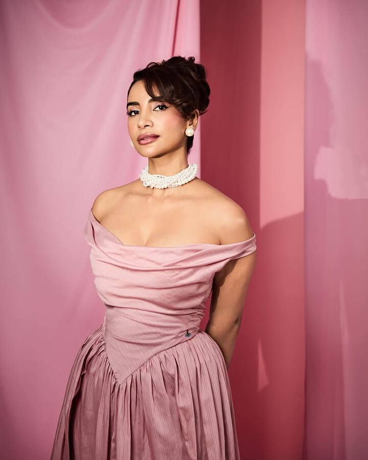 Patralekhaa's off-shoulder Vivienne Westwood dress was a stunning vision of romantic elegance.