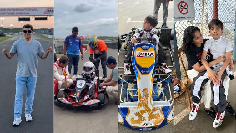 Actor Ajith Gives Training to His Son To Drive Race Car Ajith Son: புலிக்கு பிறந்த சூரப்புலி.. அப்பா அஜித் வழியில் அசத்தும் ஆத்விக்...