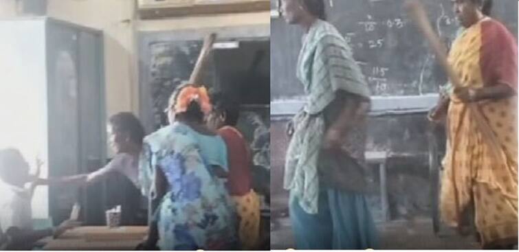 Thiruvannamalai school boy got beat with a broom by cook helper முட்டை கேட்டது குத்தமா? பள்ளி மாணவரை துடைப்பத்தால் வெளுத்த சத்துணவு ஆயா- பகீர் வீடியோ