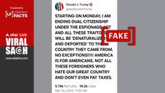 Is Donald Trump Ending Dual Citizenship? Here Is A Fact-Check