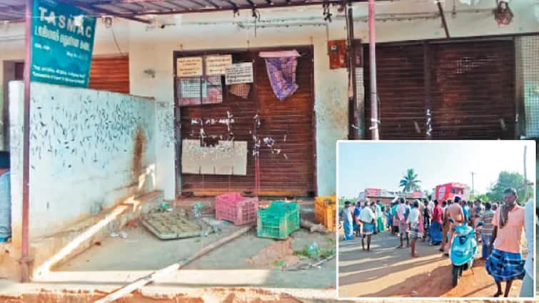 Pudukkottai crime Worker murdered Tasmac shop looted tnn புதுகை அருகே தொழிலாளி வெட்டிக்கொலை... டாஸ்மாக் கடை சூறை: பதற்றமான நிலையால் அதிரடிப்படை குவிப்பு
