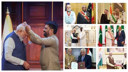 PM Modi receives 22nd international award here is the full list in Tamil 22ஆவது சர்வதேச விருது.. மாஸ் காட்டும் பிரதமர் மோடி.. அடடே!