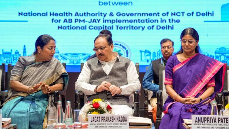 Ayushman bharat scheme delhi mou signed rekha gupta govt jp nadda and central government  દિલ્હીમાં લાગૂ થઈ આયુષ્માન ભારત યોજના, આટલા લાખ રુપિયા સુધી મળશે મફત સારવાર 