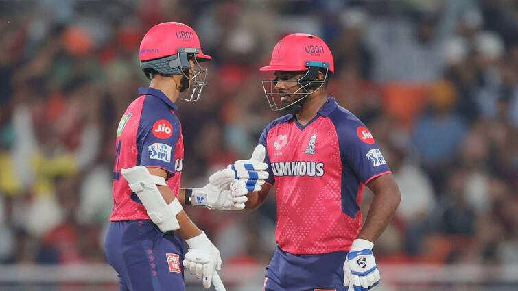 IPL 2025 RR vs PBKS Rajasthan royals 205 runs against punjab kings scoreboard here IPL 2025 RR vs PBKS: ஜெய்ஸ்வால் தடாலடி! சாம்சன், பராக் சரவெடி! 206 ரன்களை எட்டுமா பஞ்சாப்?