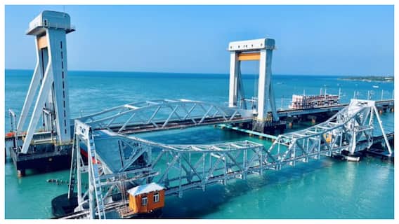 PM Modi Inaugurates India's First Vertical-Lift Sea Bridge In Tamil Nadu
