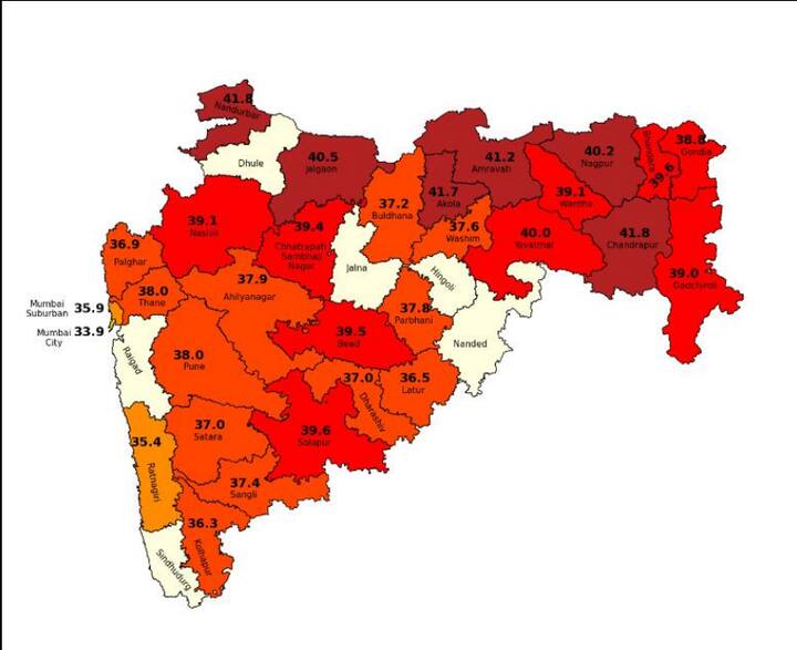 आज राज्यभरातले कमाल तापमान प्रचंड असून विदर्भ, उत्तर महाराष्ट्रात बहुतांश ठिकाणी 40 अंशांच्या पुढे तापमान गेलंय.