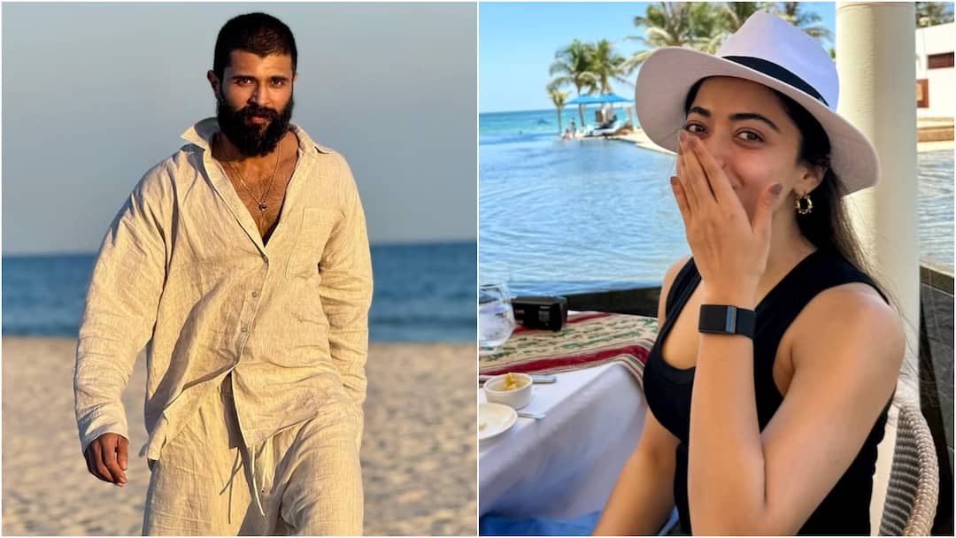 Vijay Deverakonda drops pics from his Oman trip with girlfriend Rashmika on her birthday Vijay Deverakonda: బీచ్‌లో దేవరకొండ... రష్మిక బర్త్‌డే కోసమే కదా... క్లూ ఇచ్చాడా? దొరికేశాడా?