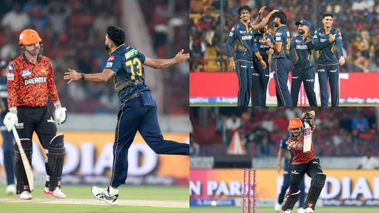 ipl 2025 srh vs gt score first innings gujarat titans needs 153 runs to win mohammed siraj prasiddh krishna nitish reddy SRH vs GT: सिराज उगल रहे आग, घातक गेंदबाजी से हैदराबाद का किया बुरा हाल; गुजरात ने दिया 153 रनों का लक्ष्य
