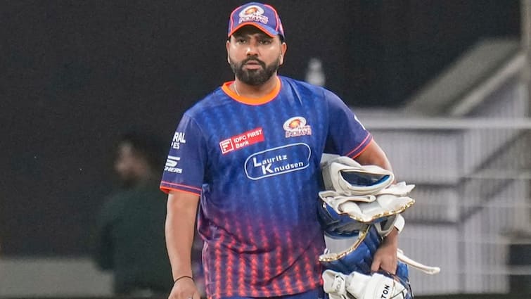ipl 2025 rohit sharma completes 100 sixes in ipl mumbai wankhede first player mumbai indians Rohit Sharma: રોહિત શર્માએ વાનખેડે સ્ટેડિયમમાં રચ્યો ઇતિહાસ, IPLમાં પુરી કરી ખાસ 'સેન્ચુરી'