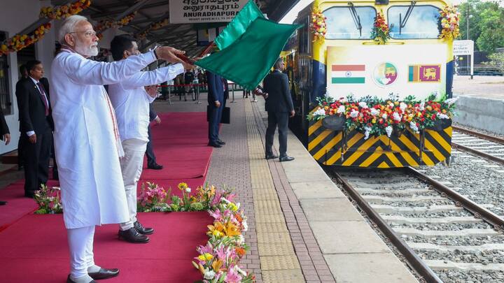 The leaders flagged off Maho-Omanthai railway line, signaling sysytem to Anuradhapura with Indian assistance to boost connectivity and strengthen the India- Sri Lanka Partnership. (X@narendramodi)