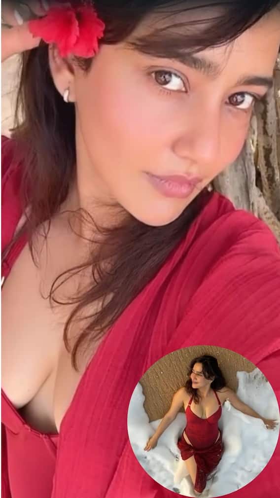 भर उन्हात श्रीलंकेच्या बीचवर रेड स्वीमसूटमध्ये नेहा शर्मा!