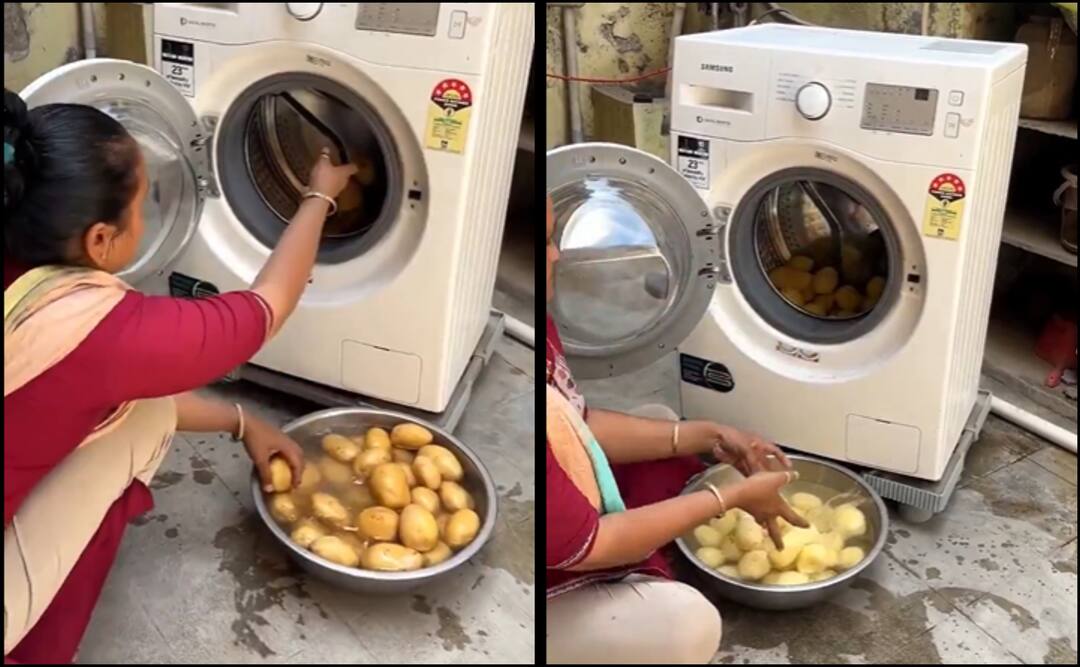 ‘India Is Not For Beginners!’: Woman Uses Washing Machine To Peel Potatoes, Goes Viral ‘India Is Not For Beginners!’: Woman Uses Washing Machine To Peel Potatoes, Goes Viral