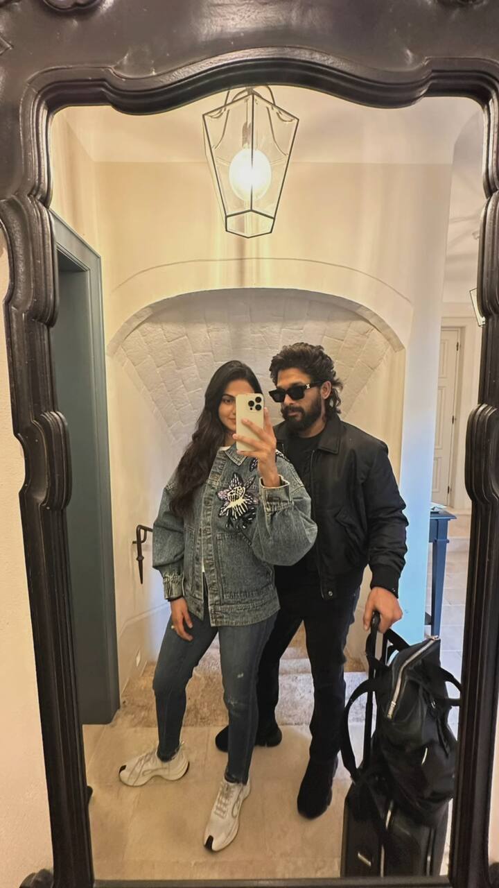 image The video exuded pure family goals, with Allu Arjun and Sneha enjoying some quality time together, making it a truly heartwarming watch.2