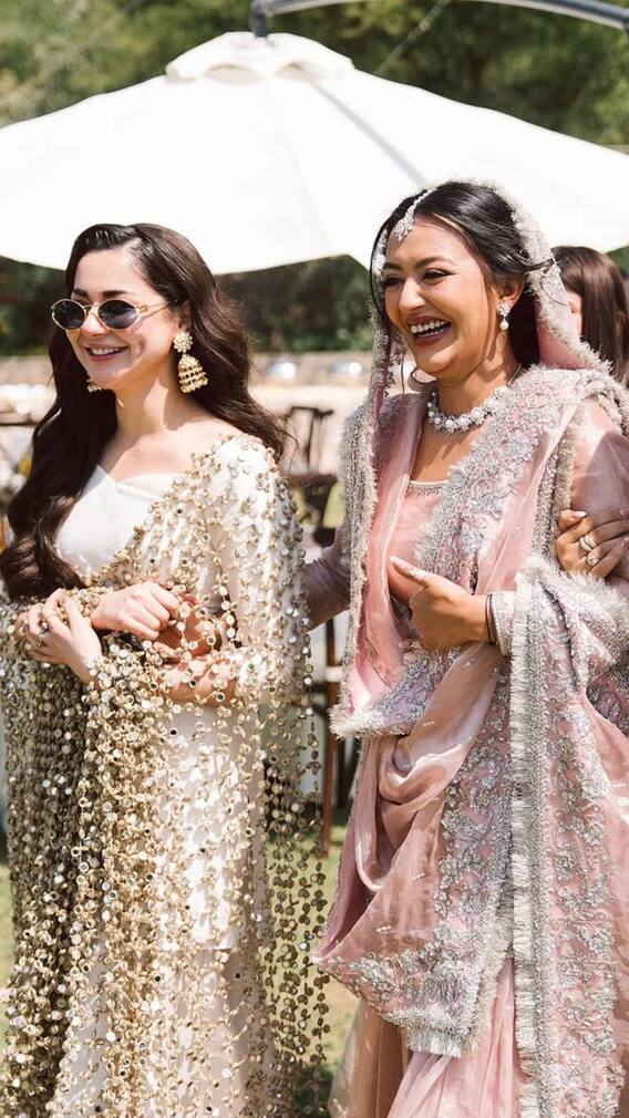 Hania Aamir Shines As The Ultimate Bridesmaid In White