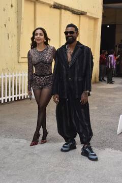 Killer Look: એનિમલ પ્રિન્ટ ડ્રેસમાં મલાઇકાએ ફ્લૉન્ટ કર્યુ કર્વી ફિગર, કેમેરા સામે ઠૂમકા લગાવતા આપ્યા પૉઝ