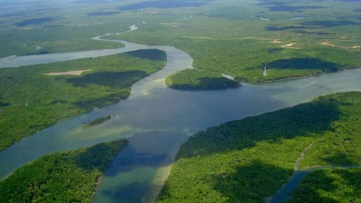 દક્ષિણ અમેરિકામાંથી વહેતી એમેઝૉન નદી લંબાઈની દ્રષ્ટિએ બીજી સૌથી મોટી નદી છે. તેની લંબાઈ 6200 કિમી છે. ૭૦૦૦ કિમીથી. સુધી ગણવામાં આવે છે.