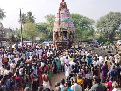 karur kulithalai Karuppattur Simmapureeswarar kovil therottam tnn ஓம் நமச்சிவாயா... கருப்பத்தூர் சிம்மபுரீஸ்வரர் ஆலய பங்குனி தேரோட்டம்
