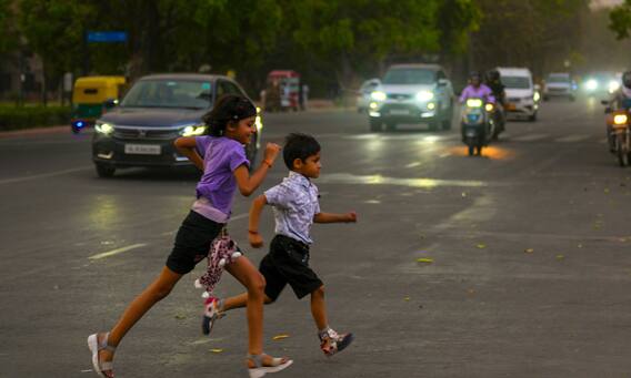 Delhi-NCR Witness Light Rain, Dust Storm Amid Heatwave: Video