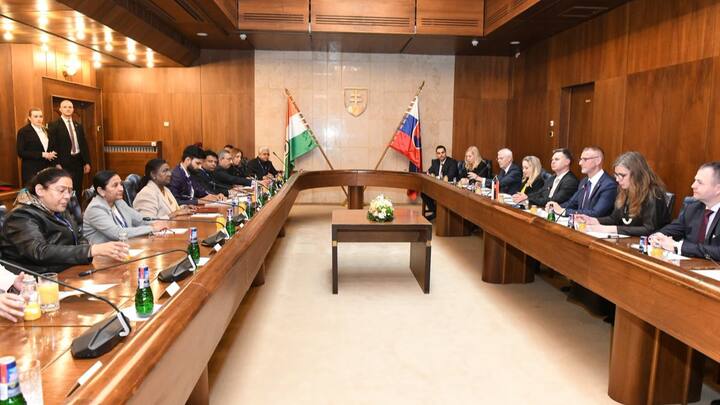 Both leaders witnessed the exchange of two MoUs, one on cooperation in the fields of MSMEs and another on diplomatic training between the two nations.  ( Image Source: PTI)