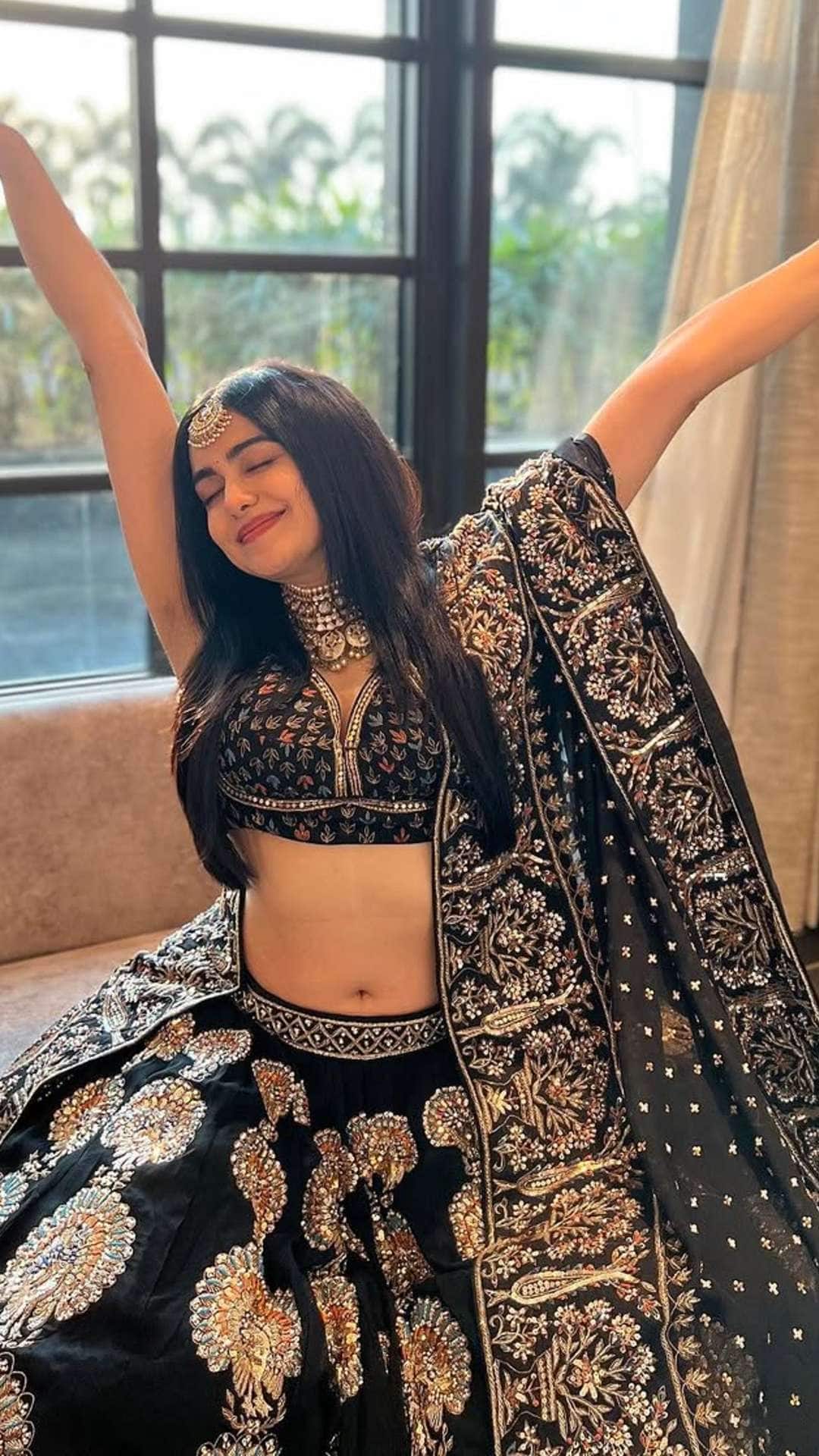 Adah Sharma Wields Royalty and Rebellion in Black & Gold Lehenga Adah Sharma Wields Royalty and Rebellion in Black & Gold Lehenga