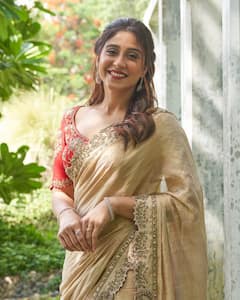 'जाट' की हीरोइन साड़ी में लगती हैं कमाल, सनी देओल की रील लाइफ बीवी की 10 तस्वीरें