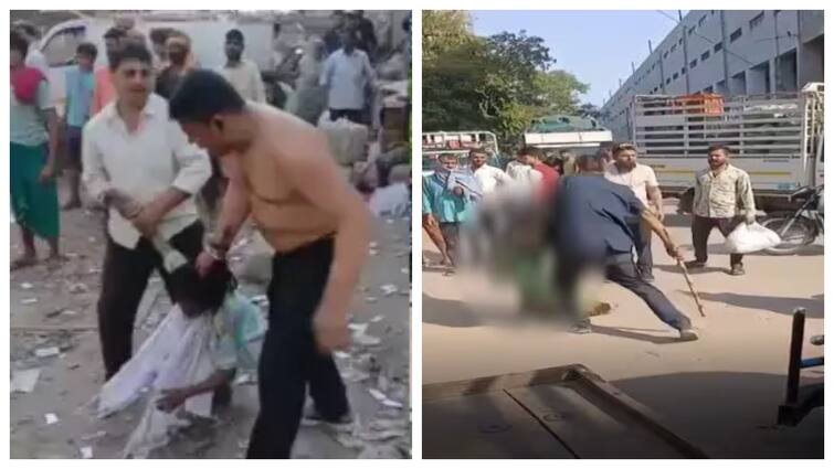 Gujarat Woman Daughter Dragged By Hair Beaten For Stealing Veggies In Surat Watch Video Video: காய்கறியை திருடிட்டாங்க.. மகளுடன் தாயின் முடியை இழுத்து ரோட்டில் போட்டு அடித்த கொடுமை!
