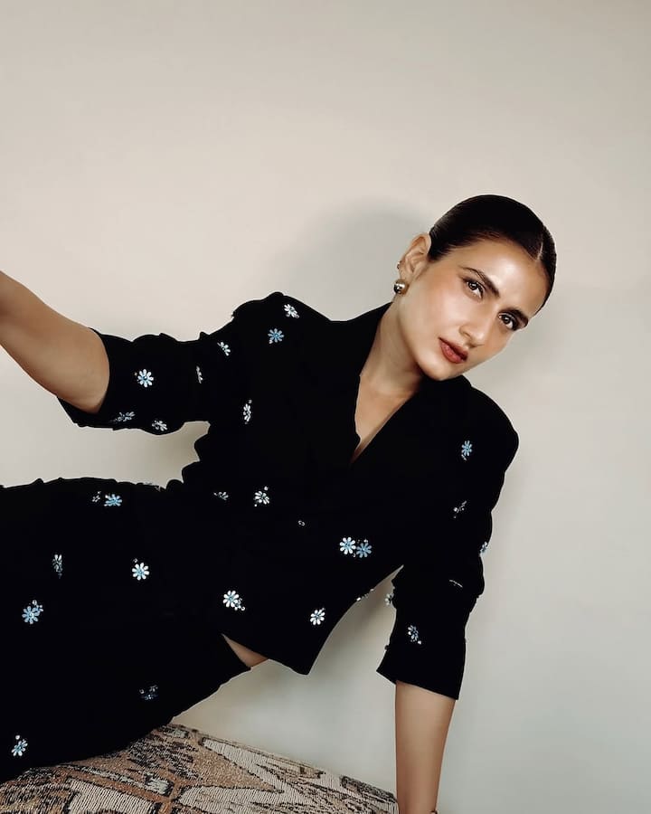 Fatima Sana Shaikh Radiates Grace In A Black Co-Ord Set, See Pics Fatima made a striking statement in a structured black co-ord set by featuring a cropped blazer and mermaid skirt.