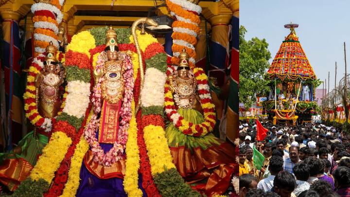 Vontimitta Brahmotsavam: ఒంటిమిట్ట శ్రీకోదండరామస్వామి శ్రీరామనవమి బ్రహ్మోత్సవాల్లో భాగంగా ఏప్రిల్ 12 శనివారం స్వామివారి రథోత్సవం  వైభవంగా జరిగింది.