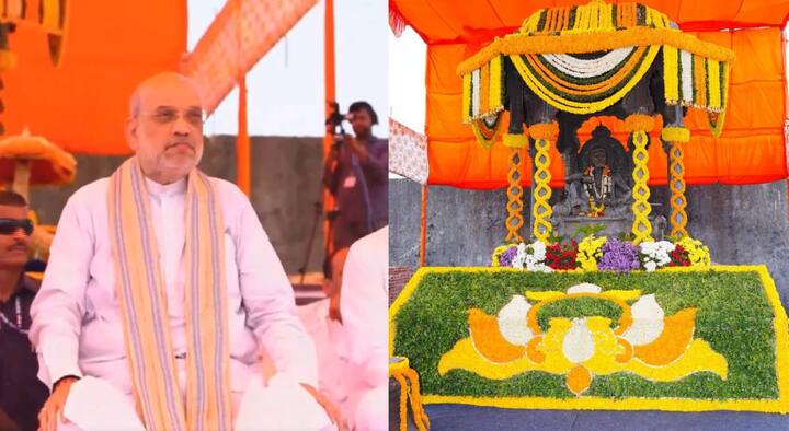 छत्रपती शिवाजी महाराजांची 345 व्या पुण्यतिथीनिमित्य गृहमंत्री अमित शाह यांनी आज किल्ले रायगडावर जाऊन शिवरायांना वंदन केलं आहे. यावेळी रायगडावर आयोजित कार्यक्रमासाठी ते दाखल झाले आहे.