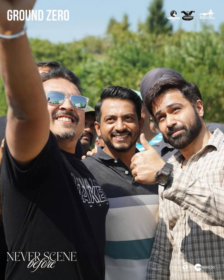 Emraan Hashmi, leading the charge as the film’s titular hero, is caught in a candid moment on set.
