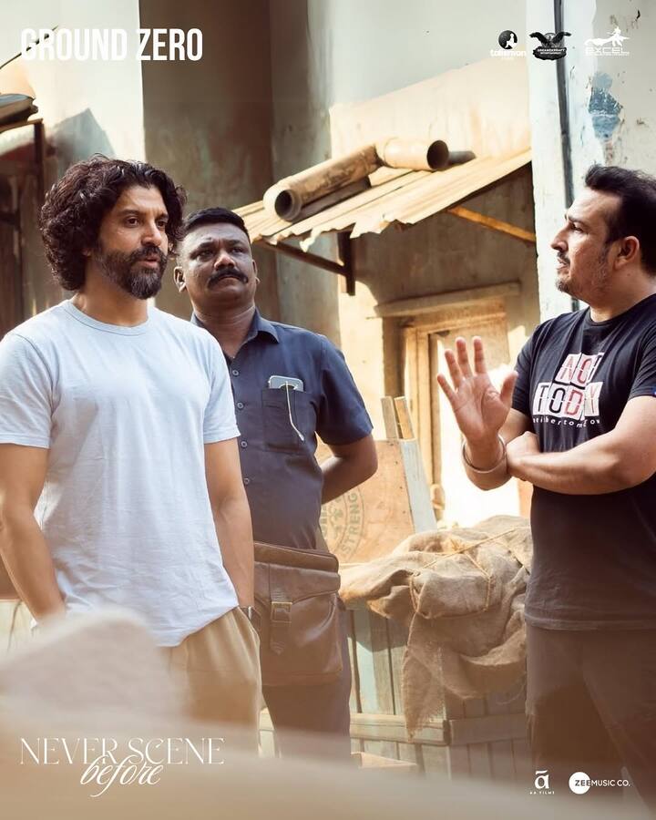 Co-producer Farhan Akhtar makes a cameo in the BTS set.