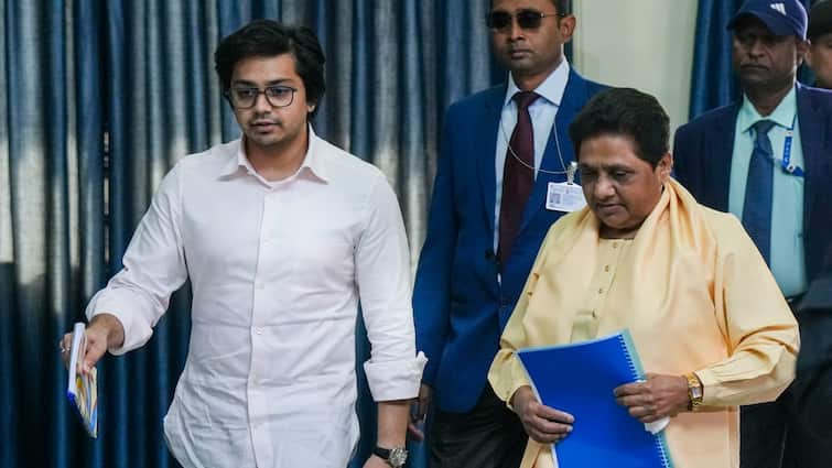 BSP Chif Mayawati forgive akash anand mistakes and react on her successor and bsp entry   BSP સુપ્રીમો માયાવતીએ આકાશ આનંદની ભૂલ માફ કરી, શું ભત્રીજાને ઉત્તારધિકારી બનાવશે ? 