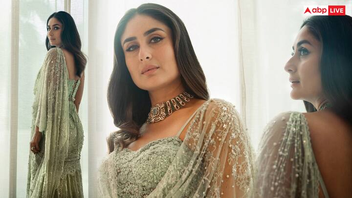 Kareena Kapoor Stunning Look: करीना कपूर पर्दे पर भले ही कम नजर आती हों, लेकिन सोशल मीडिया पर वे काफी एक्टिव रहती हैं. बेबो अक्सर अपनी खूबसूरत फोटोज शेयर करती हैं जिन्हें देख फैंस इंप्रेस हो जाते हैं.