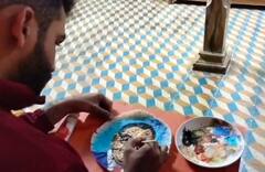 भाकरीवर रेखाटले बाबासाहेबांचे चित्र!