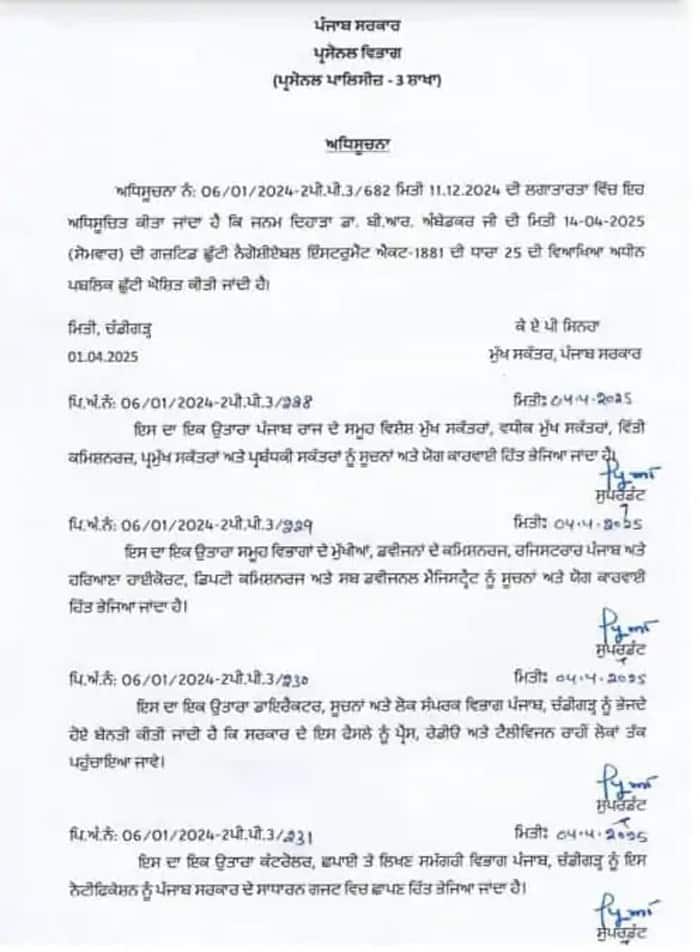 Punjab News: ਪੰਜਾਬ 'ਚ ਅੱਜ ਸਰਕਾਰੀ ਛੁੱਟੀ, ਸਕੂਲ-ਕਾਲਜ ਸਣੇ ਸਰਕਾਰੀ ਅਦਾਰੇ ਬੰਦ; ਲੱਗੀਆਂ ਮੌਜਾਂ