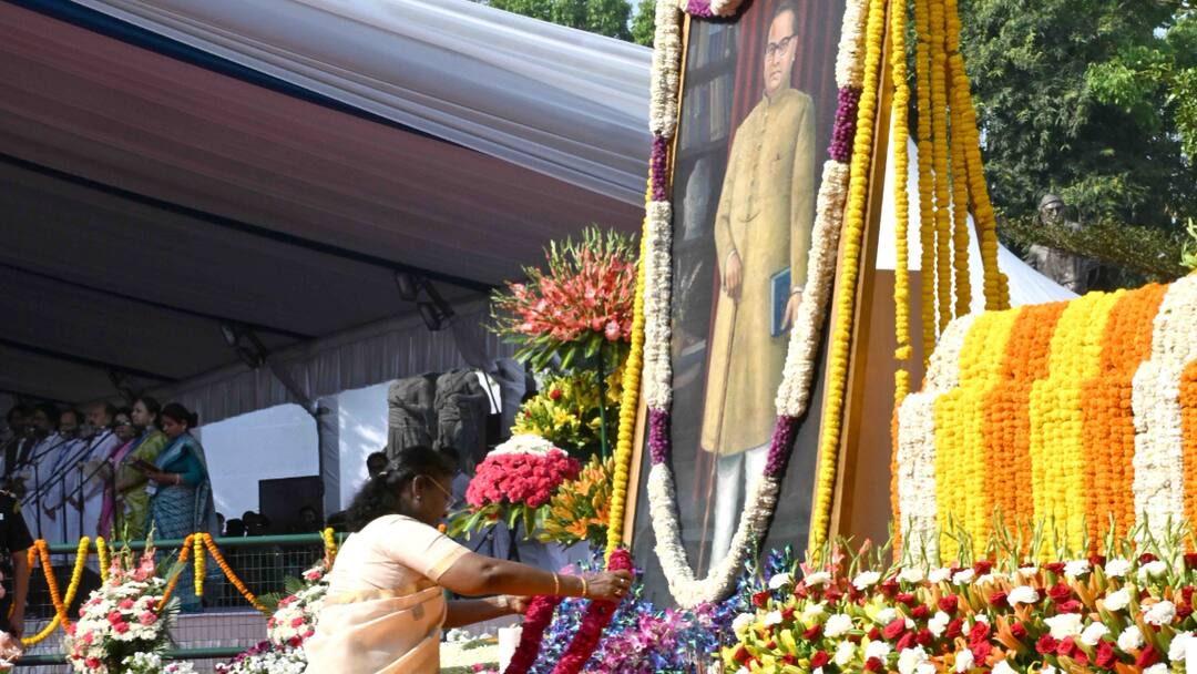 President Murmu, PM Modi, Rahul Gandhi Lead Ambedkar Jayanti Tributes Murmu Modi Rahul Gandhi Pay Floral Tributes On Ambedkar Jayanti President Murmu, PM Modi, Rahul Gandhi Lead Ambedkar Jayanti Tributes