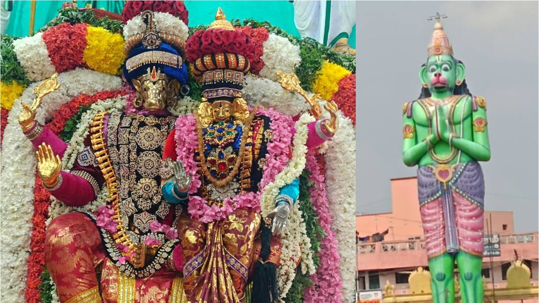 Lakshadeepam festival  : லட்ச தீபத்தில் ஜொலிக்கும் ஆஞ்சநேயர்! 5 ஆயிரம் லிட்டர் பால் அபிஷேகம்...