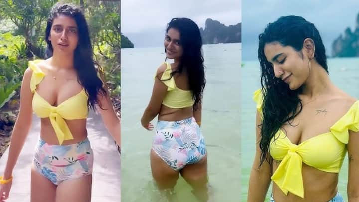 குட் பேட் அக்லி பட வெளியானதைத் தொடர்ந்து நடிகை பிரியா பிரகாஷ் வாரியரின் பிகினி புகைப்படங்கள் சமூக வலைதளங்களில் வைரலாகி வருகின்றன