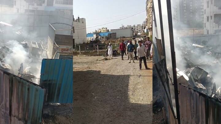 पुण्यातील ऊरळी देवाचीमधील आदर्श नगर येथे एका भंगार मालाचा साठा असणाऱ्या गोडाऊनमध्ये आग लागली होती.