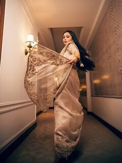 Mimi Chakraborty Dazzles in Ivory Elegance: A Dreamy Blend of Grace and Glamour