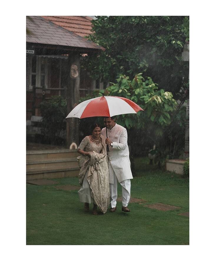 One of the standout moments captured in the pictures was Anukool shielding Vaishnavi from the rain with an umbrella, creating a scene straight out of a romantic film.