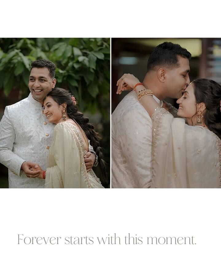 Another tender photo showed him planting a gentle kiss on her forehead.