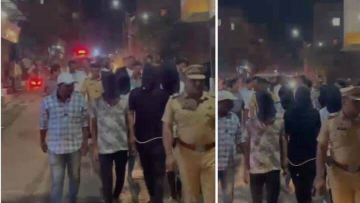 भारती विद्यापीठ पोलिसांनी ही कारवाई केली आहे. पोलिसांनी आरोपींना गुडघ्यावर आणत आरोपींचा उतरवला आहे.