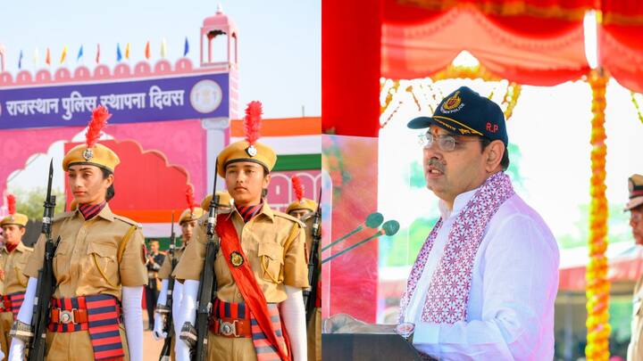 राजस्थान पुलिस का स्थापना दिवस समारोह बुधवार (16 अप्रैल) को राजधानी जयपुर समेत पूरे राज्य में धूमधाम से मनाया गया.