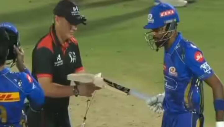 Rules For Bat In Cricket: ਐਤਵਾਰ ਨੂੰ ਹੋਏ ਆਈਪੀਐਲ ਵਿੱਚ ਹਾਰਦਿਕ ਪੰਡਯਾ ਸਮੇਤ ਤਿੰਨ ਕ੍ਰਿਕਟਰਾਂ ਦੇ ਬੱਲਿਆਂ 'ਤੇ ਸਵਾਲ ਚੁੱਕੇ ਗਏ ਸਨ, ਤਾਂ ਉਨ੍ਹਾਂ ਦੇ ਬੱਲਿਆਂ ਦੀ ਜਾਂਚ ਕੀਤੀ ਗਈ। ਆਓ ਜਾਣਦੇ ਹਾਂ ਕ੍ਰਿਕਟ ਚ ਬੱਲੇ ਸੰਬੰਧੀ ਕੀ ਨਿਯਮ ਹਨ।